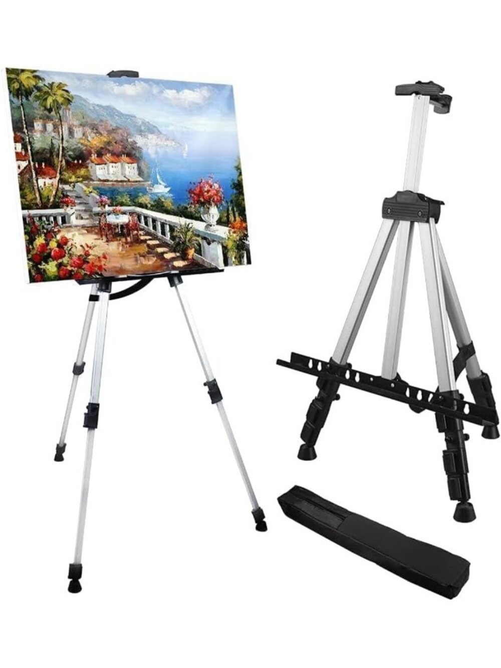 Adjustable Art Easel Stand for Painting & Display - Portable Tripod with Carry